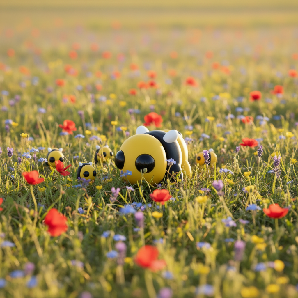 Abeja articulada eco-friendly impresa en 3D | ZIGGYS