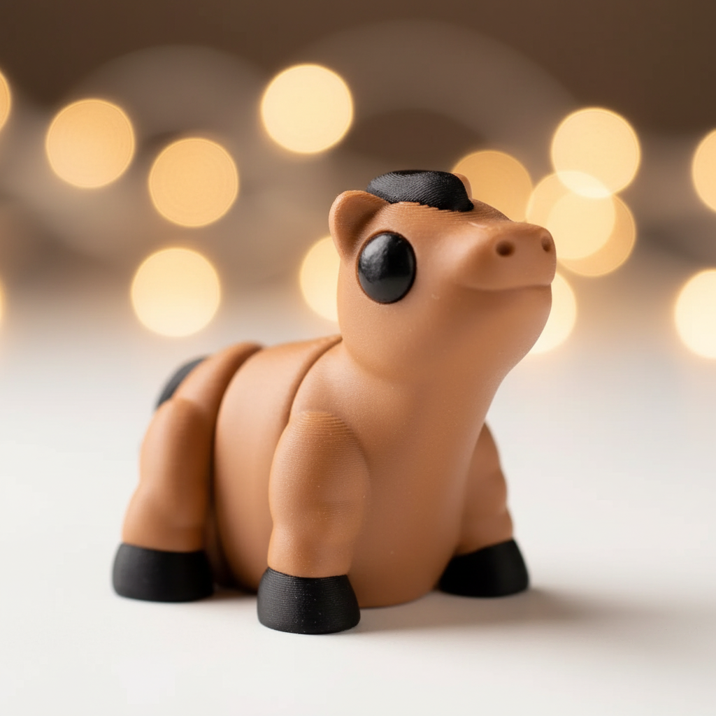 Caballo articulado eco-friendly impreso en 3D