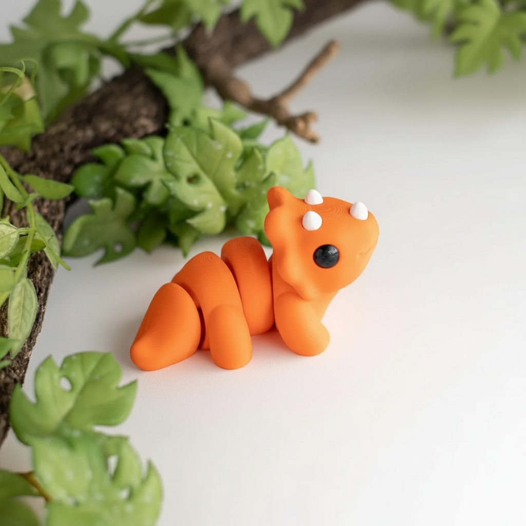 Triceratops articulado eco-friendly impreso en 3D
