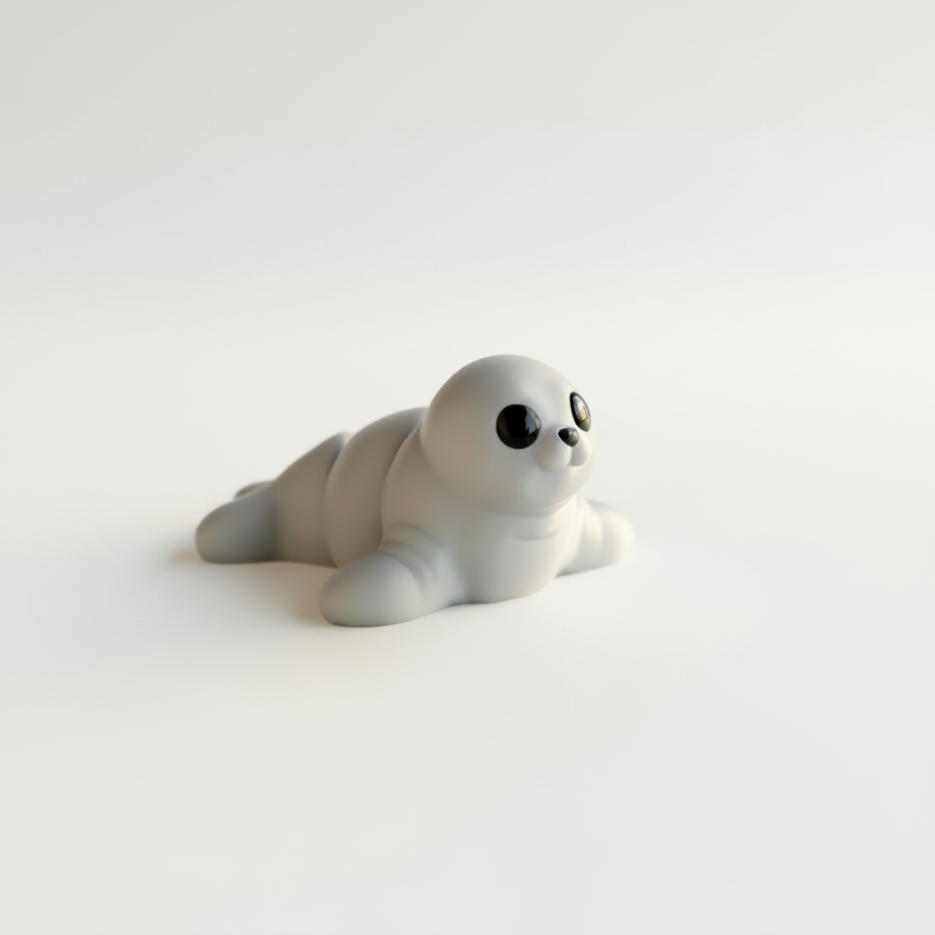 Foca articulada impresa en 3D biodegradable | figura coleccionable eco-friendly | ZIGGYS