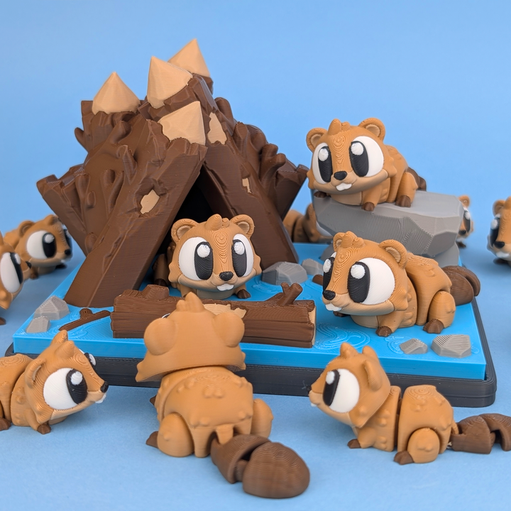 Castor Articulado Eco-Friendly | Figura Coleccionable Biodegradable | Ziggys