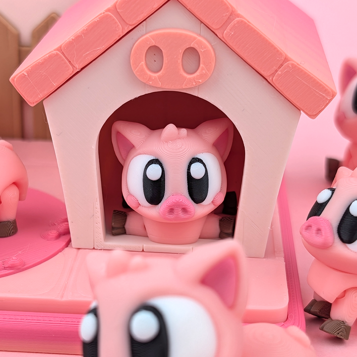 Cerdito Articulado Eco-Friendly Premium | Figura Coleccionable Biodegradable | Ziggys