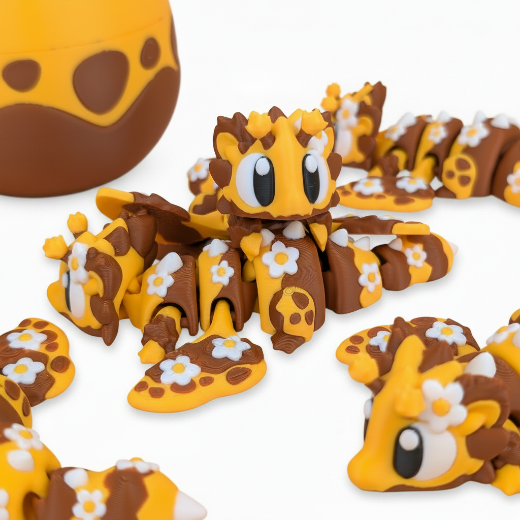 Dragón Articulado Eco-Friendly Premium | Figura Coleccionable Biodegradable | Ziggys
