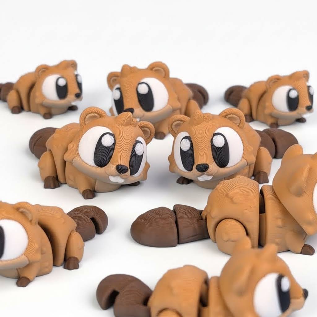 Castor Articulado Eco-Friendly Ziggys — figura coleccionable biodegradable
