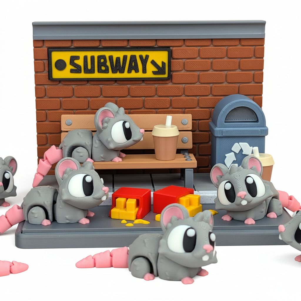Ratón Articulado Eco-Friendly Premium | Figura Coleccionable Biodegradable | Ziggys