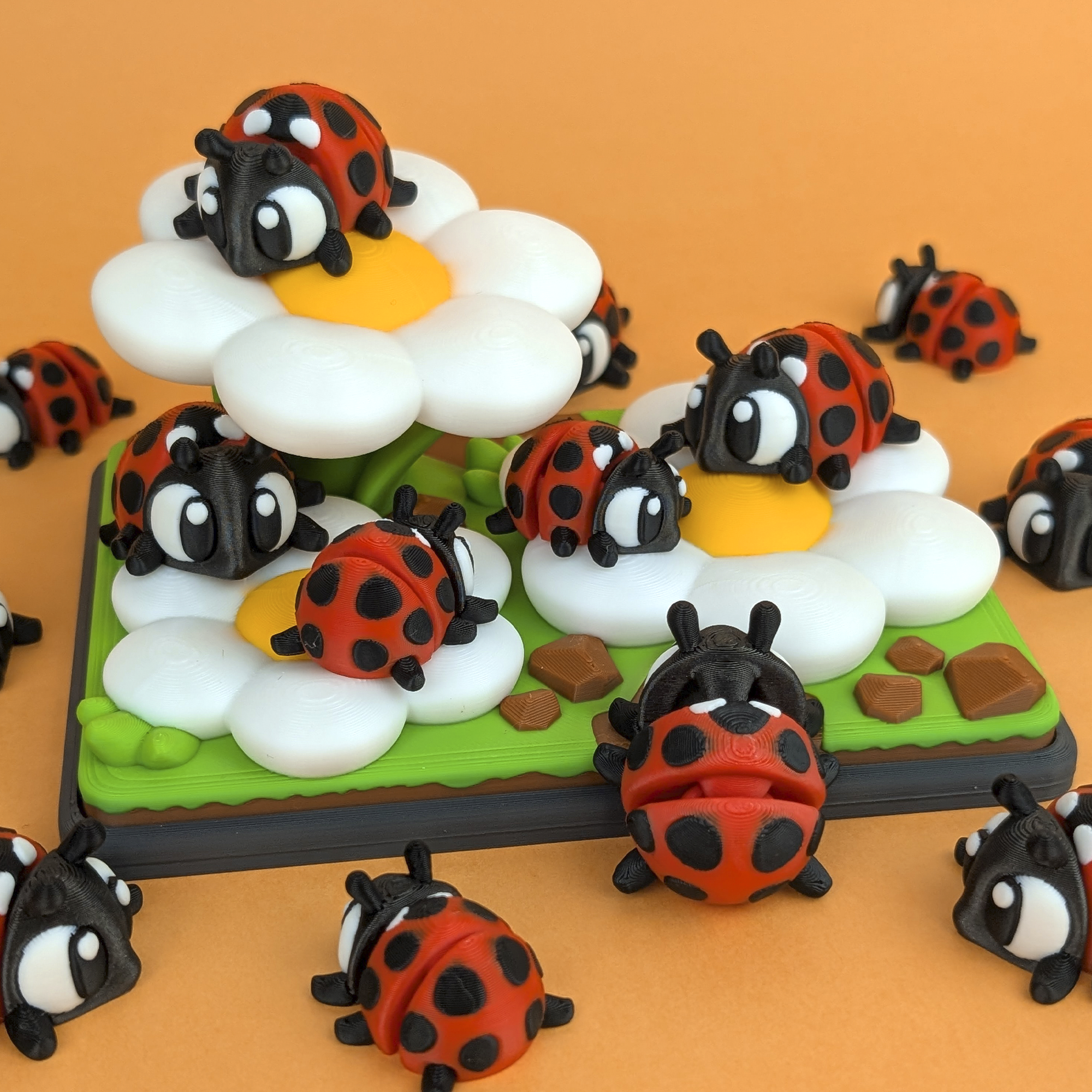 Mariquita Articulada Eco-Friendly Premium | Figura Coleccionable Biodegradable | Ziggys