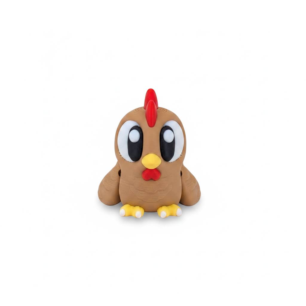 Gallina Articulada Eco-Friendly Ziggys — figura coleccionable biodegradable

