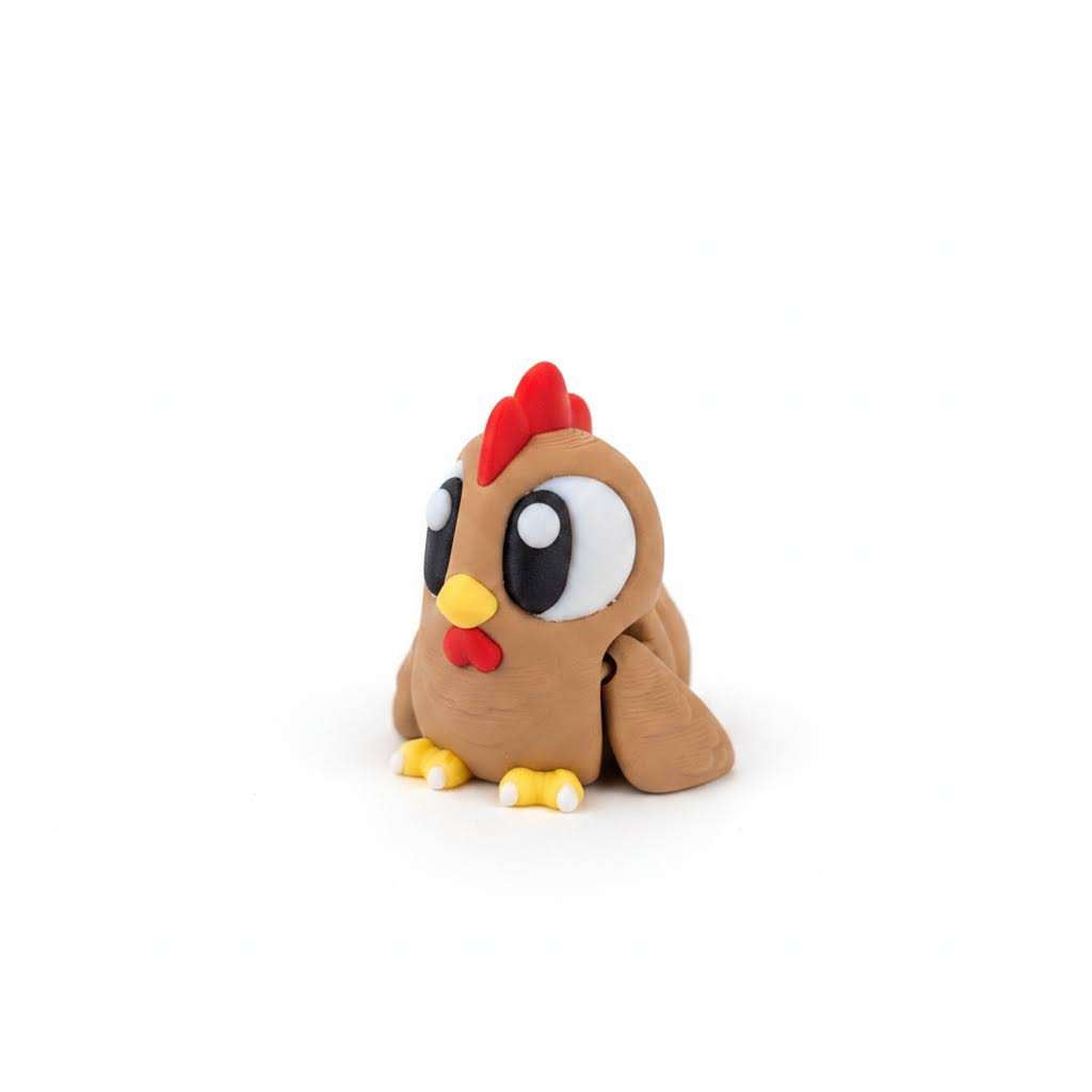 Gallina Articulada Eco-Friendly Ziggys — figura coleccionable biodegradable
