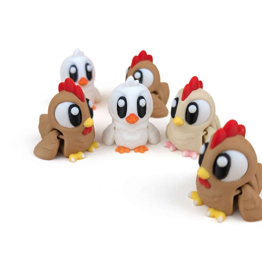 Gallina Articulada Eco-Friendly Ziggys — figura coleccionable biodegradable
