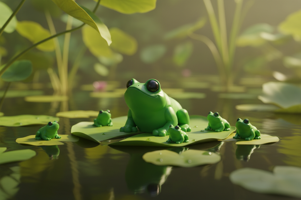 Rana articulada eco-friendly impresa en 3D