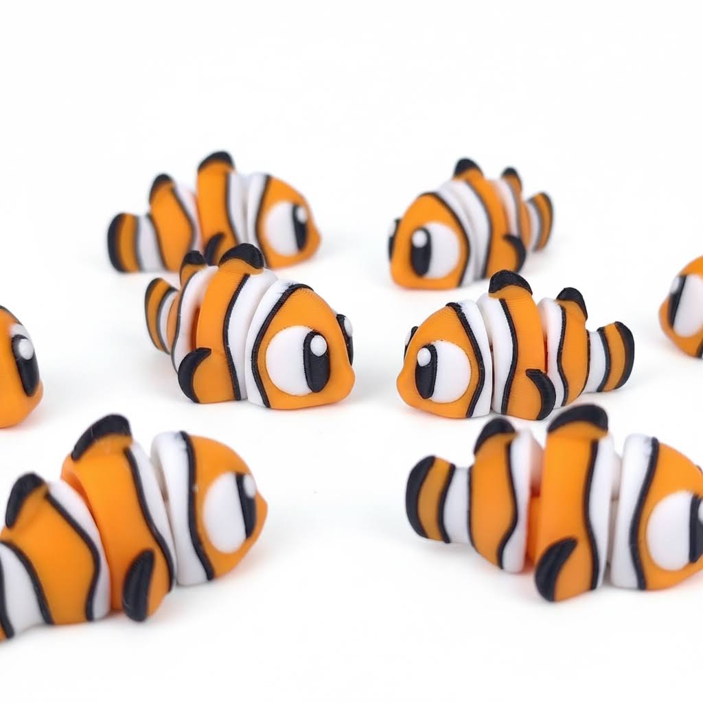 Pez tropical articulado eco-friendly premium Ziggys — figura coleccionable biodegradable