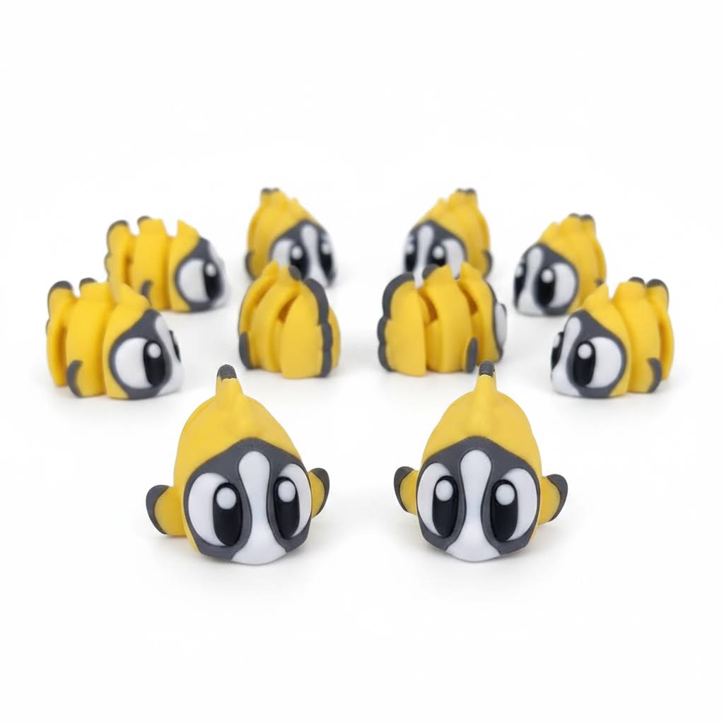 Pez tropical articulado eco-friendly premium Ziggys — figura coleccionable biodegradable