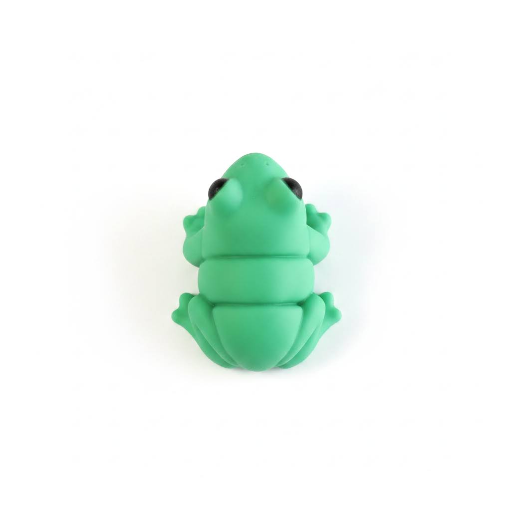 Rana articulada eco-friendly Ziggys — figura coleccionable biodegradable