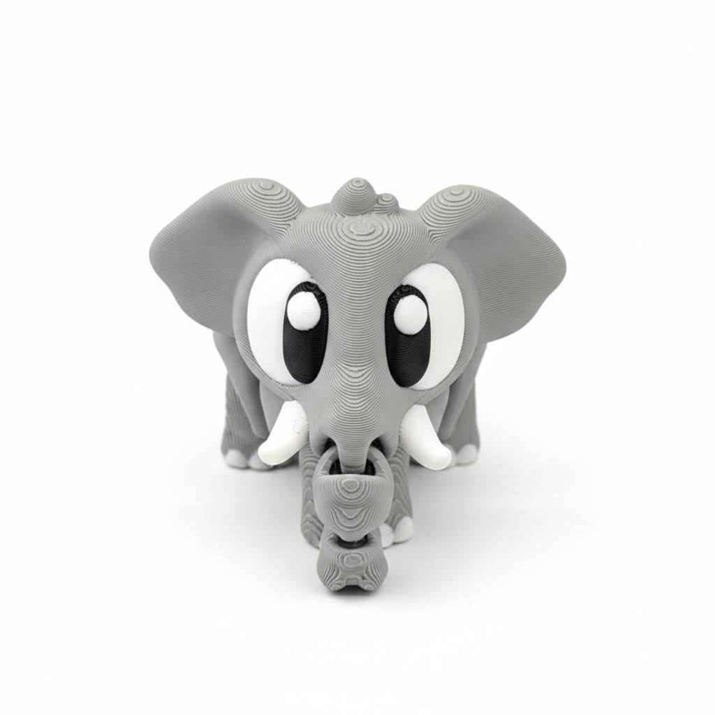 Elefante Articulado Eco-Friendly Premium | Figura Coleccionable Biodegradable | Ziggys
