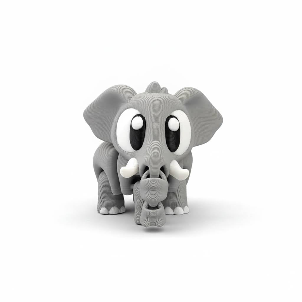 Elefante Articulado Eco-Friendly Premium | Figura Coleccionable Biodegradable | Ziggys