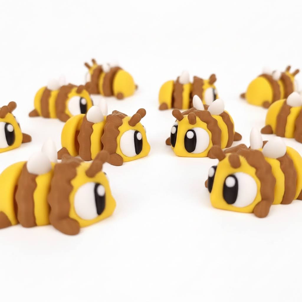 Abeja articulada eco-friendly premium Ziggys — figura coleccionable biodegradable