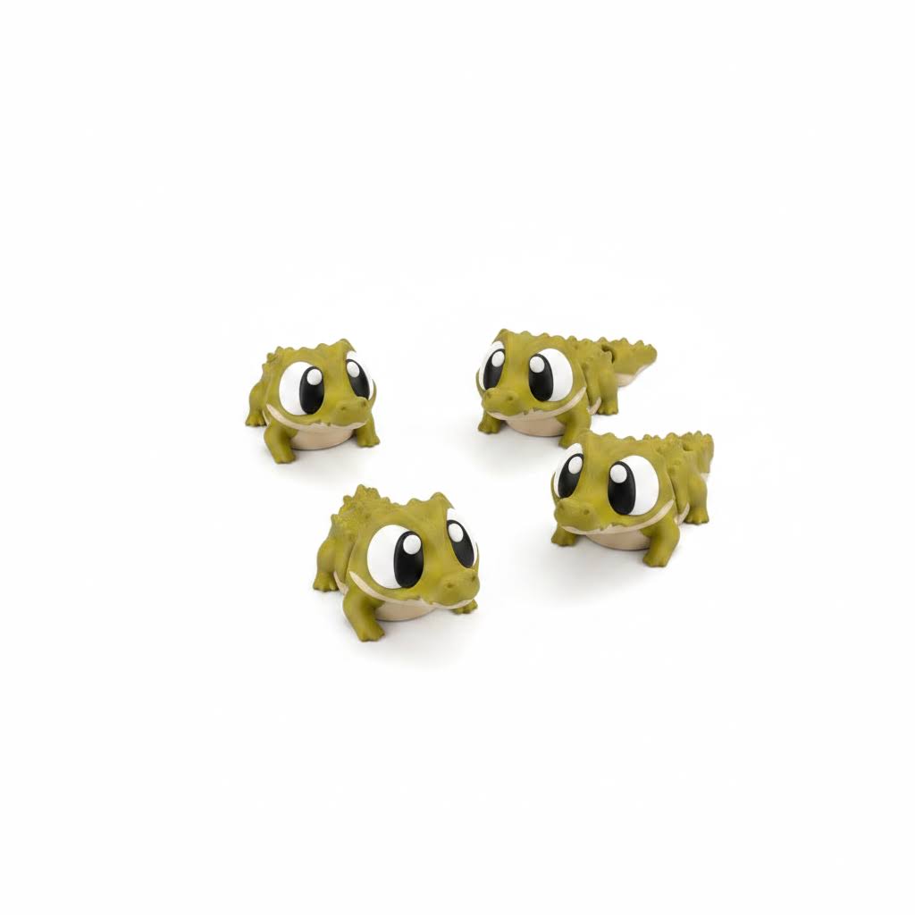 Cocodrilo articulado eco-friendly premium Ziggys — figura coleccionable biodegradable