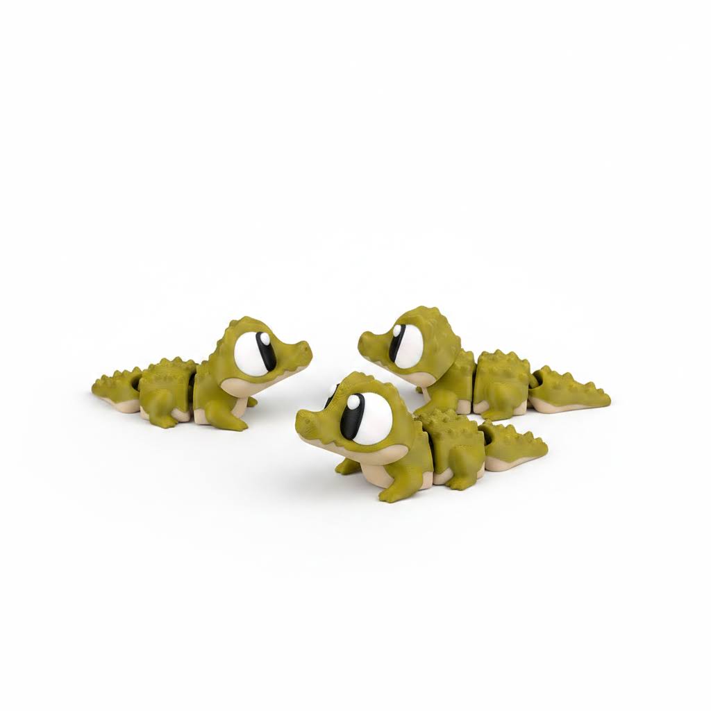 Cocodrilo articulado eco-friendly premium Ziggys — figura coleccionable biodegradable