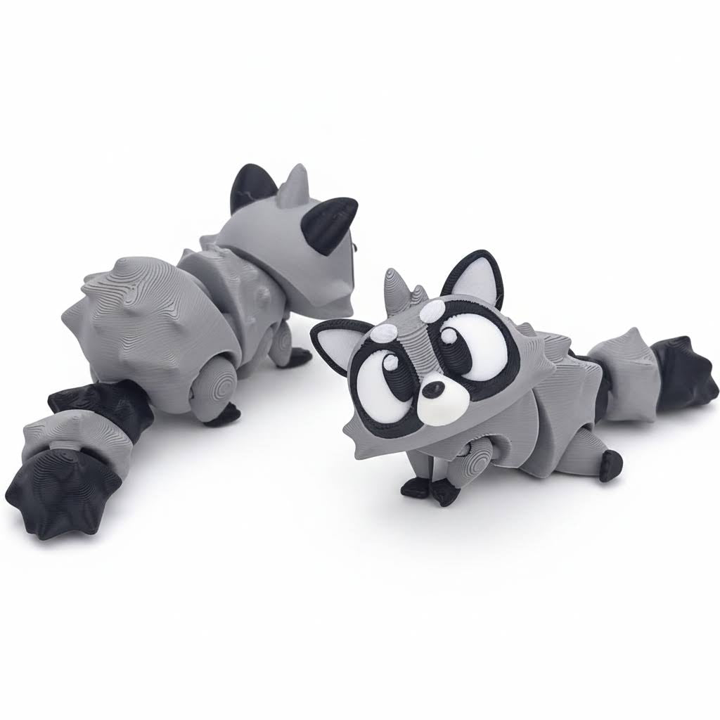 Mapache Articulado Eco-Friendly Premium | Figura Biodegradable Coleccionable | Ziggys
