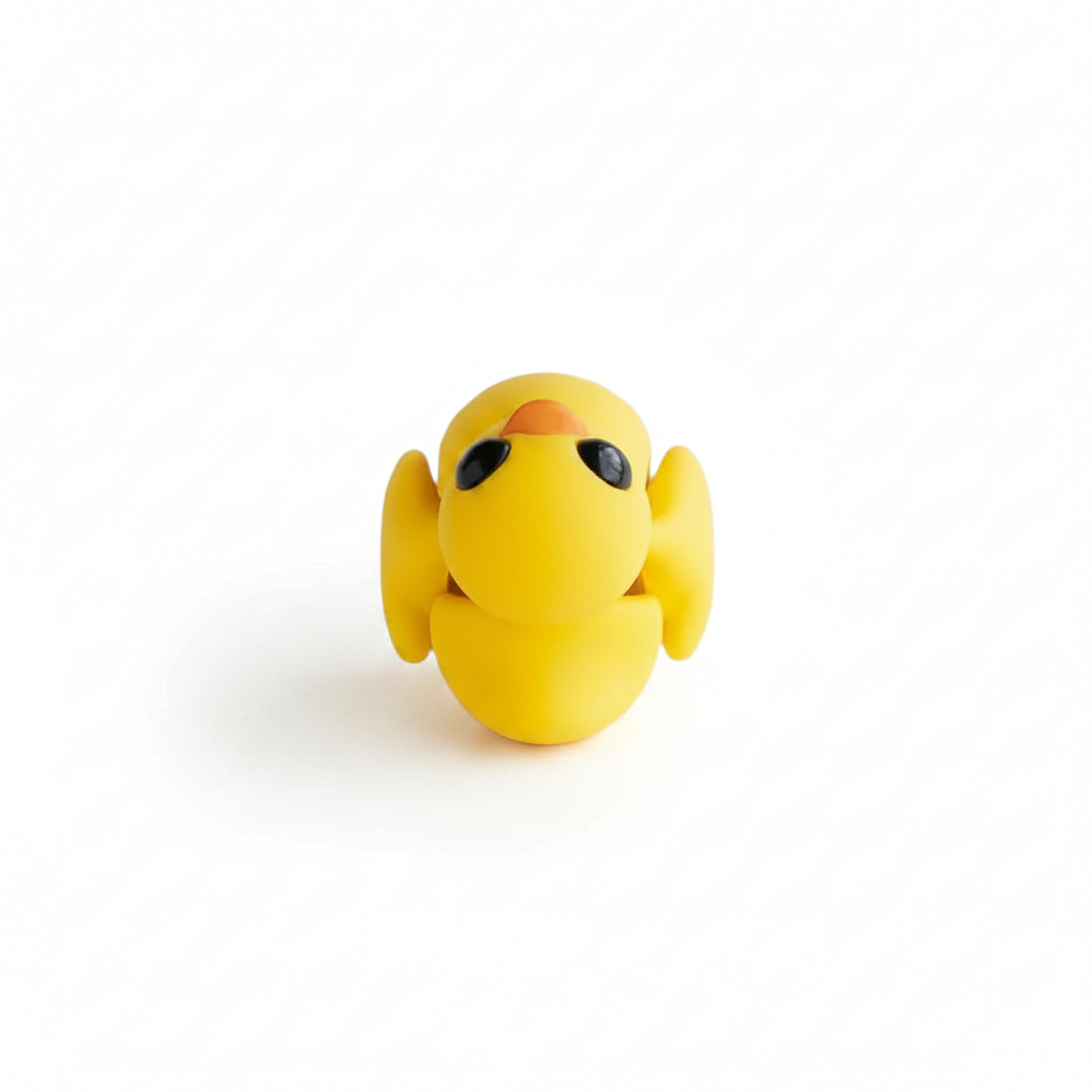 Patito de Goma Articulado Eco-Friendly | Figura Coleccionable Biodegradable | Ziggys