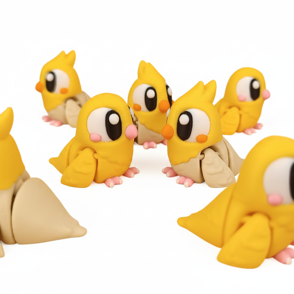 Pajarito Articulado Eco-Friendly Premium | Figura Coleccionable Biodegradable | Ziggys
