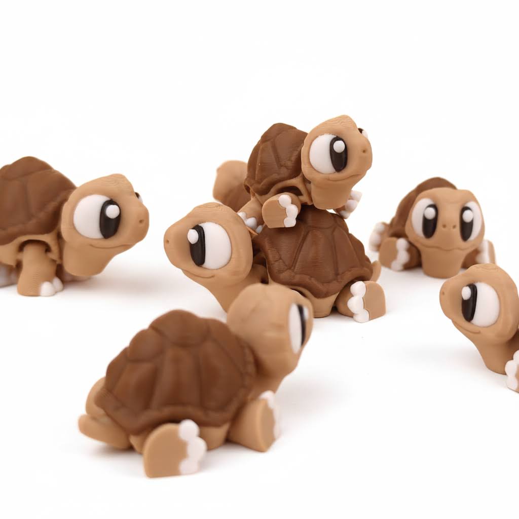 Tortuga de Tierra Articulada Eco-Friendly Ziggys — figura coleccionable biodegradable
