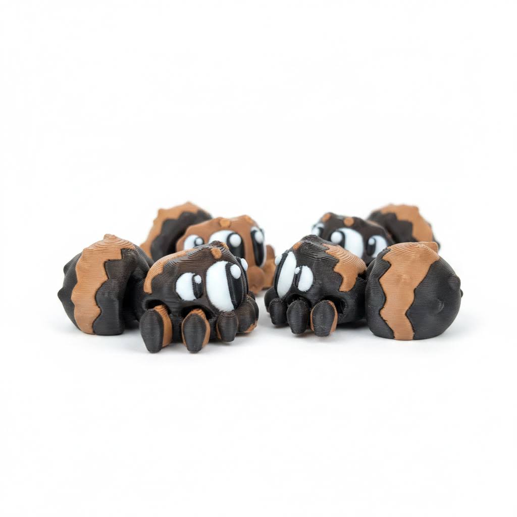Araña Articulada Eco-Friendly Ziggys — figura coleccionable biodegradable
