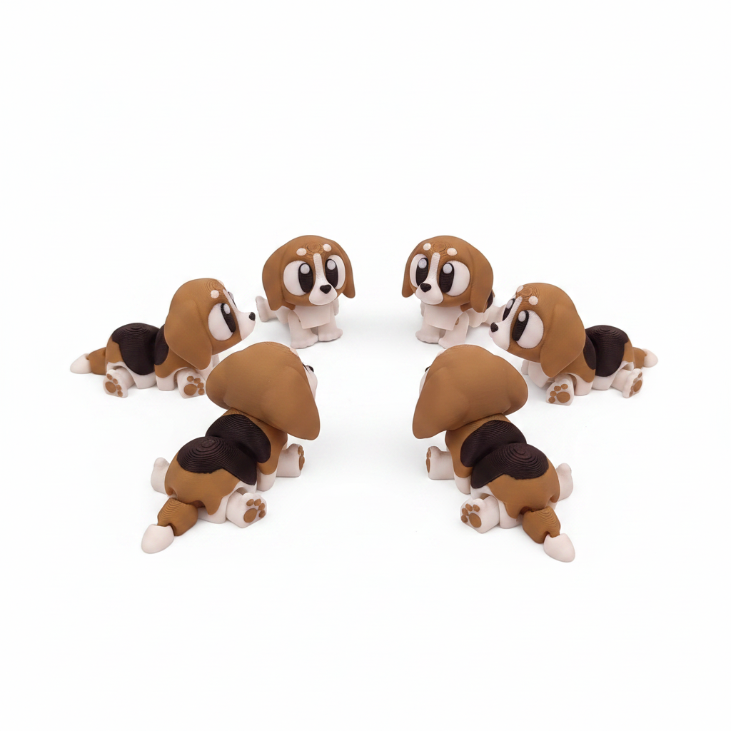 Beagle Articulado Eco-Friendly Premium | Figura Coleccionable Biodegradable | Ziggys