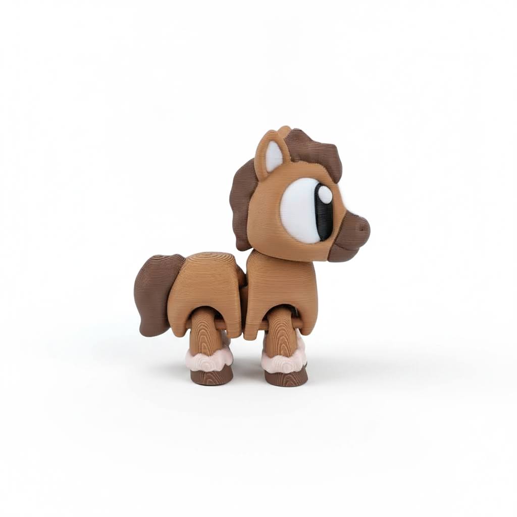 Caballo articulado eco-friendly premium Ziggys — figura coleccionable biodegradable