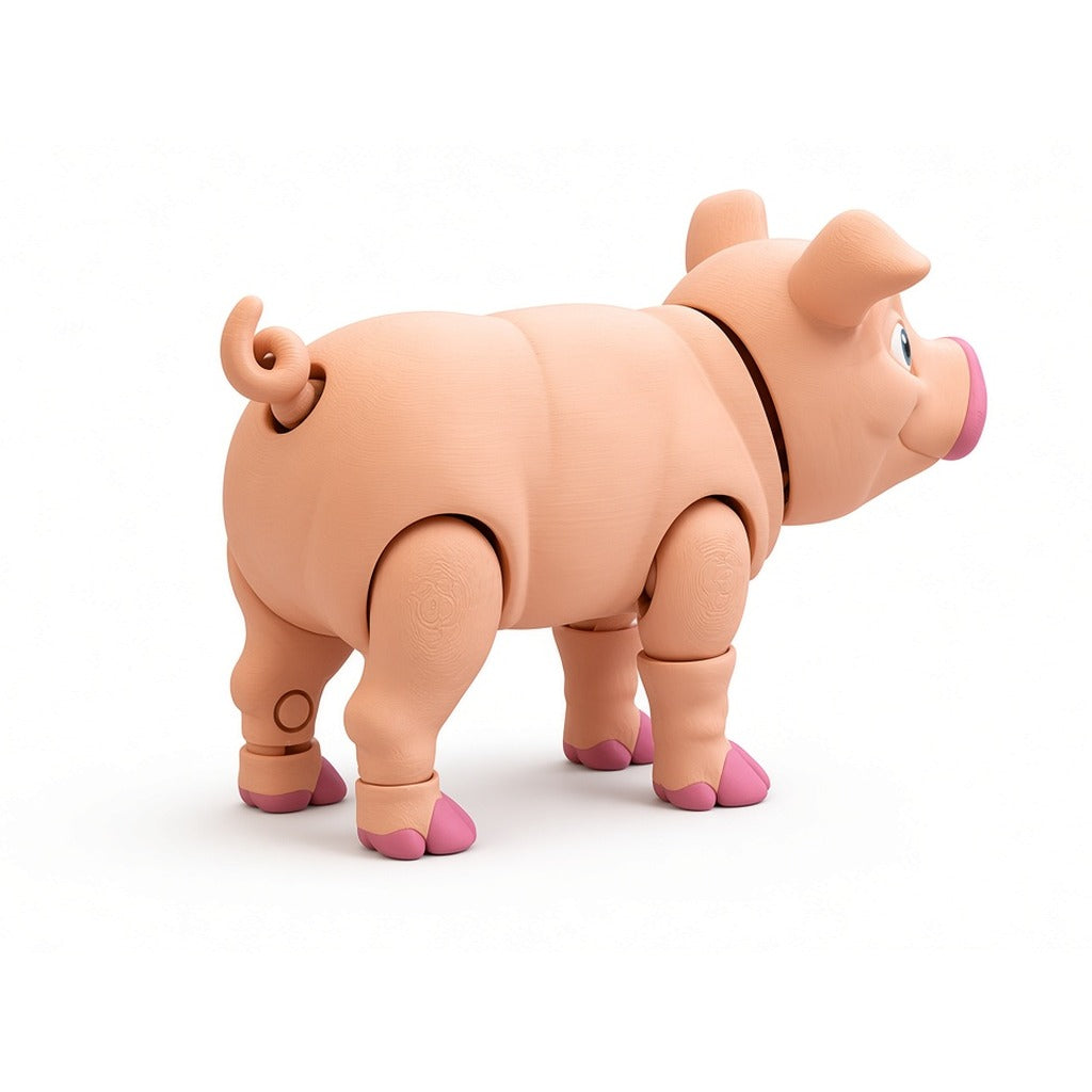 Cerdito articulado Eco-Premium XL Ziggys, trasera tres cuartos