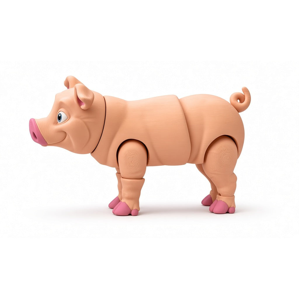 Cerdito articulado Eco-Premium XL Ziggys, perfil izquierdo