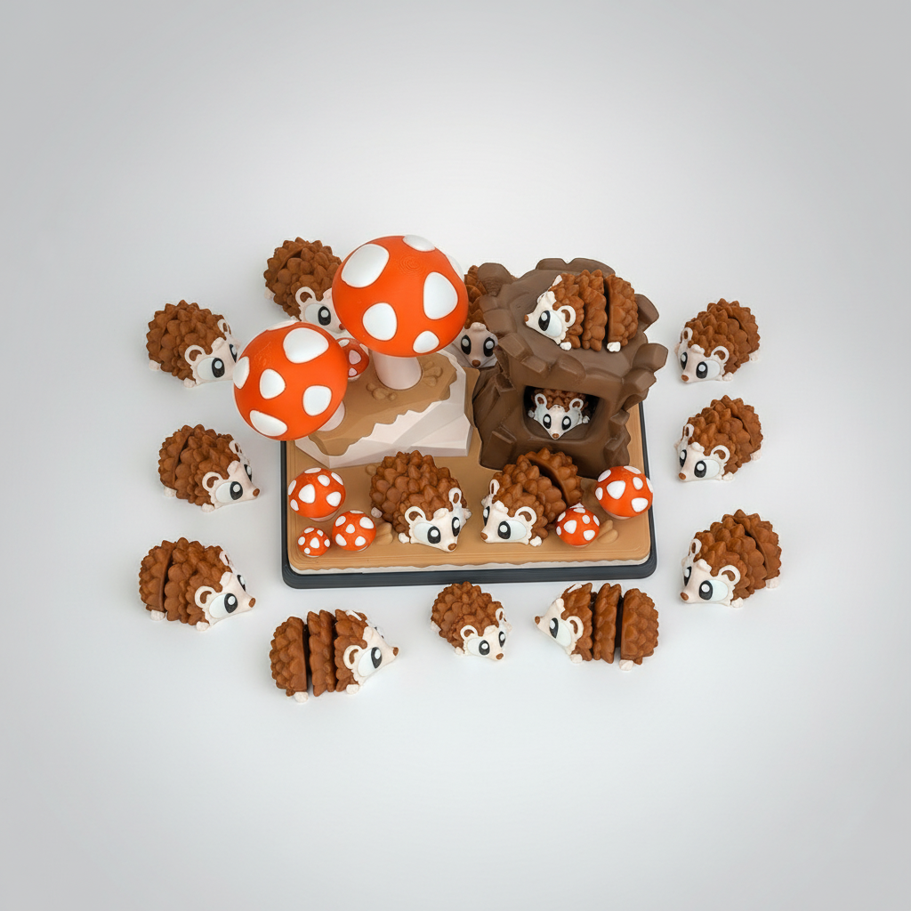 Erizo Articulado Eco-Friendly Premium | Figura Coleccionable Biodegradable | Ziggys