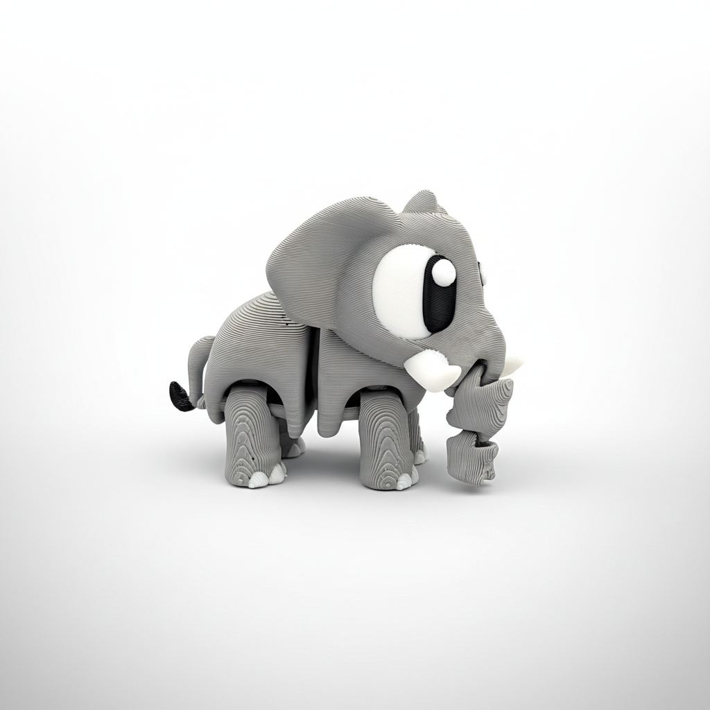 Elefante Articulado Eco-Friendly Premium | Figura Coleccionable Biodegradable | Ziggys