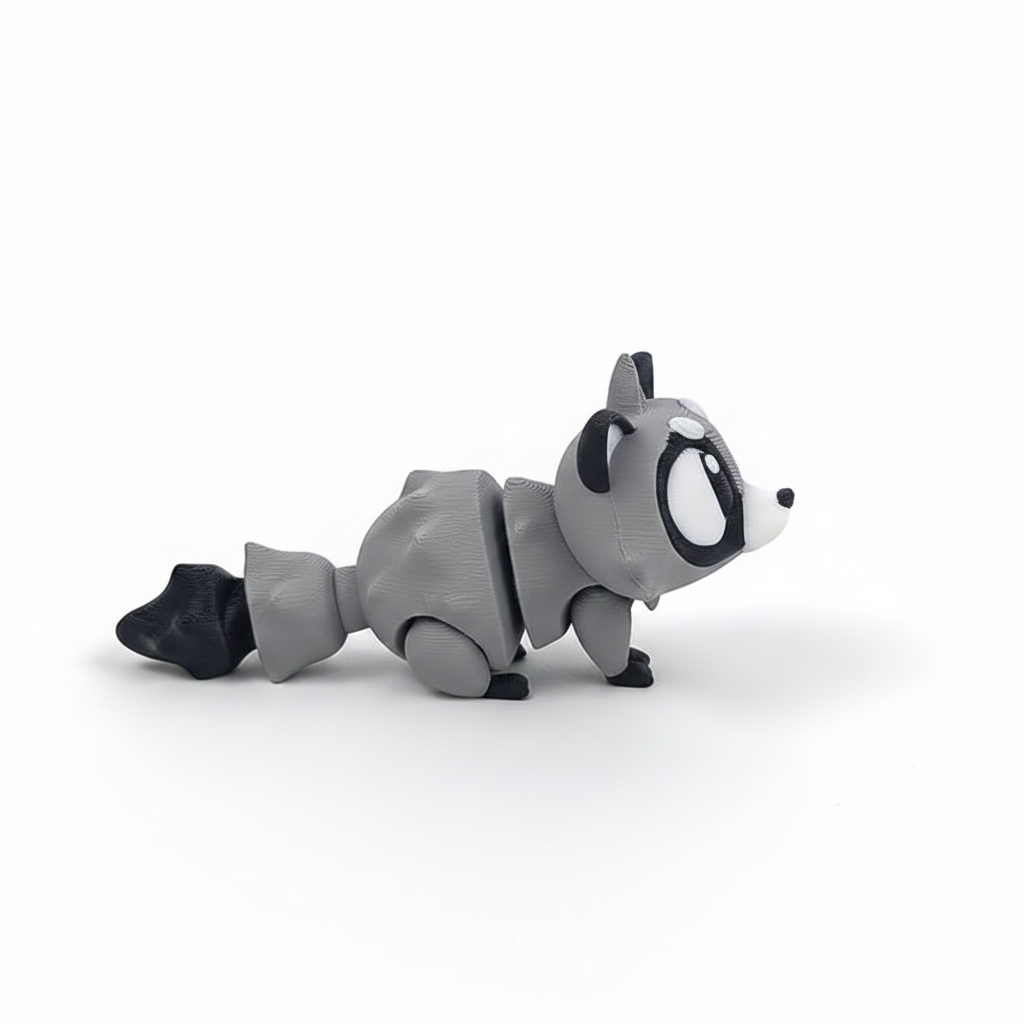 Mapache Articulado Eco-Friendly Premium | Figura Coleccionable Biodegradable | Ziggys