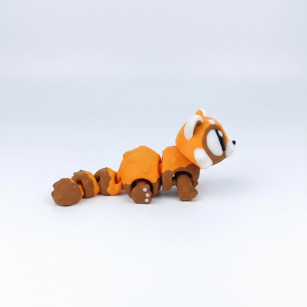Panda Rojo Premium Articulado Eco-Friendly | Figura Coleccionable Biodegradable | Ziggys