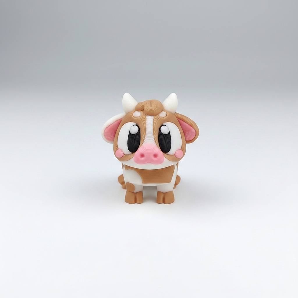 Vaca Articulada Eco-Friendly Premium | Figura Coleccionable Biodegradable | Ziggys