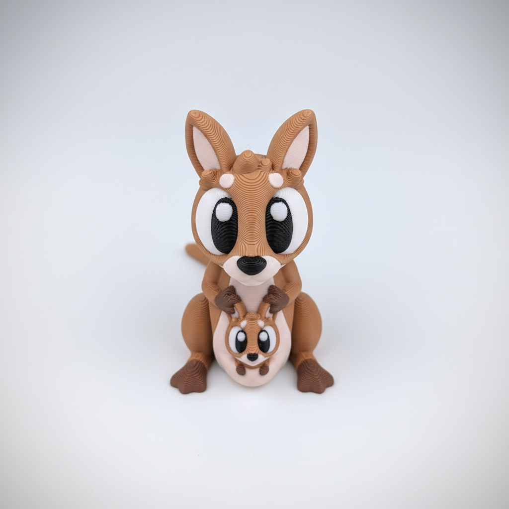 Canguro Articulado Eco-Friendly Premium | Figura Coleccionable Biodegradable | Ziggys