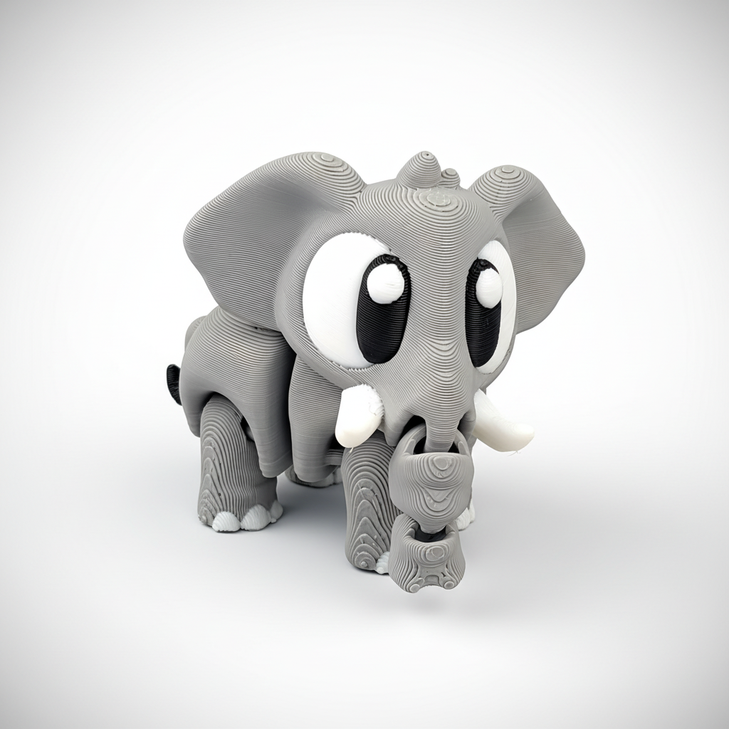 Elefante Articulado Eco-Friendly Premium | Figura Coleccionable Biodegradable | Ziggys