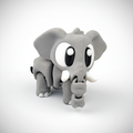 Elefante Articulado Eco-Friendly Premium | Figura Coleccionable Biodegradable | Ziggys