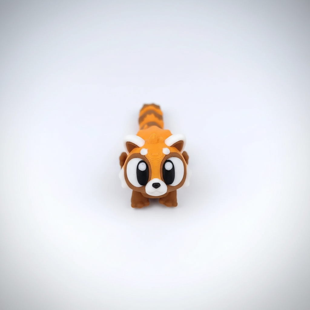 Panda Rojo Premium Articulado Eco-Friendly | Figura Coleccionable Biodegradable | Ziggys