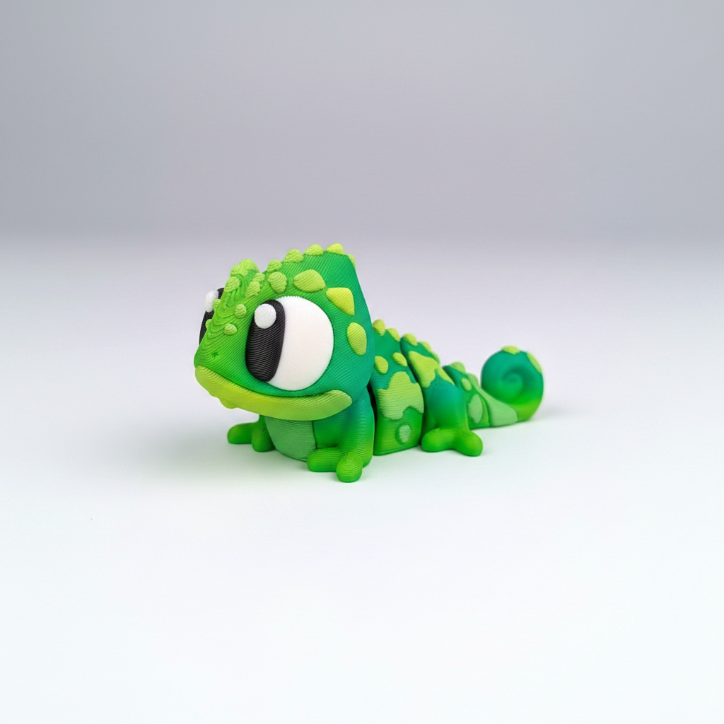 Camaleón Articulado Eco-Friendly Premium | Figura Coleccionable Biodegradable | Ziggys