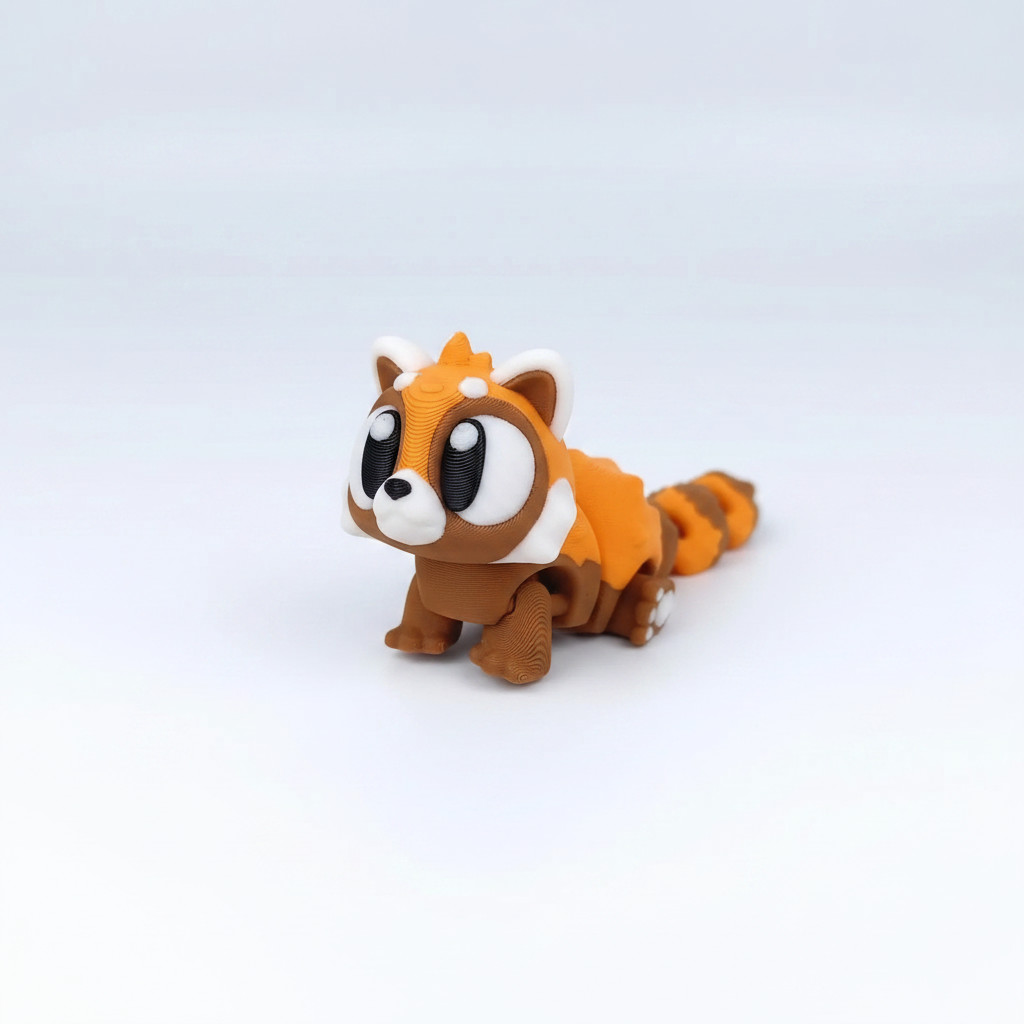 Panda Rojo Premium Articulado Eco-Friendly | Figura Coleccionable Biodegradable | Ziggys