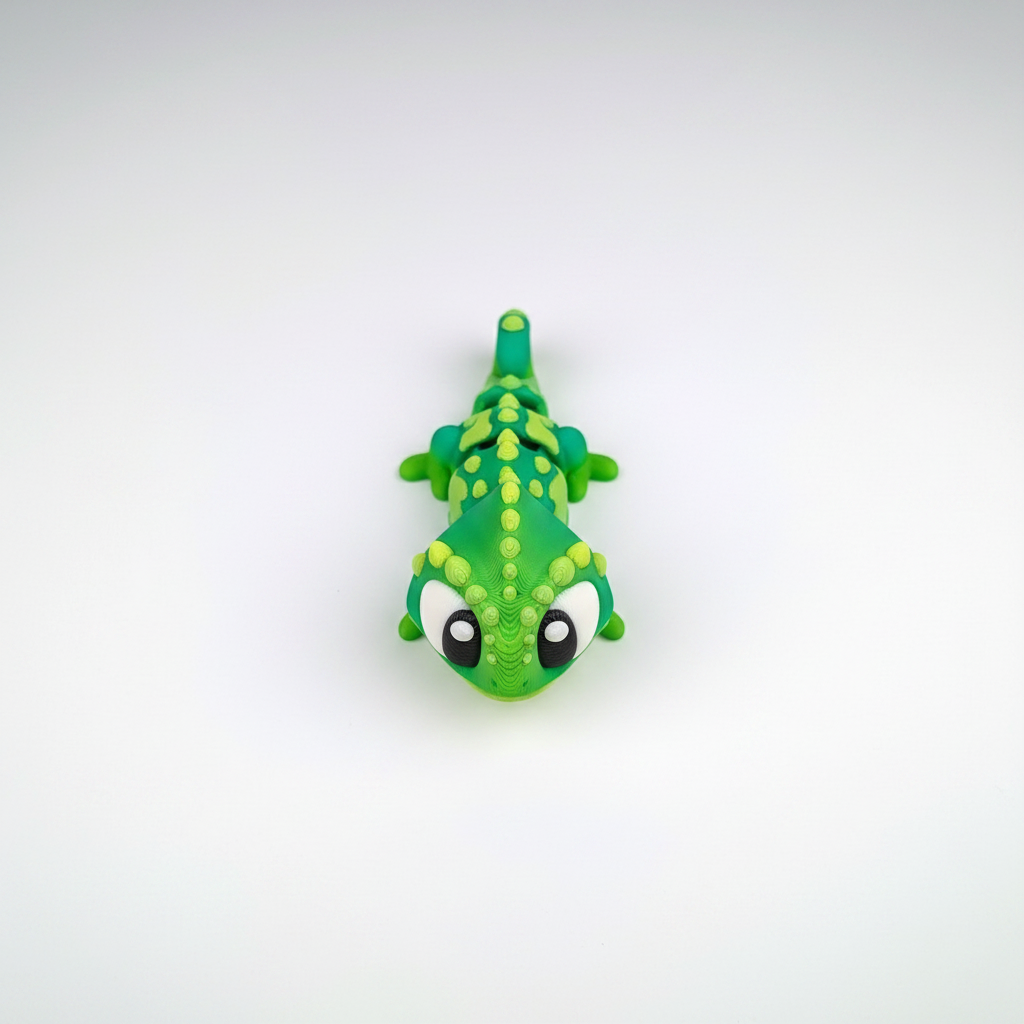 Camaleón Articulado Eco-Friendly Premium | Figura Coleccionable Biodegradable | Ziggys