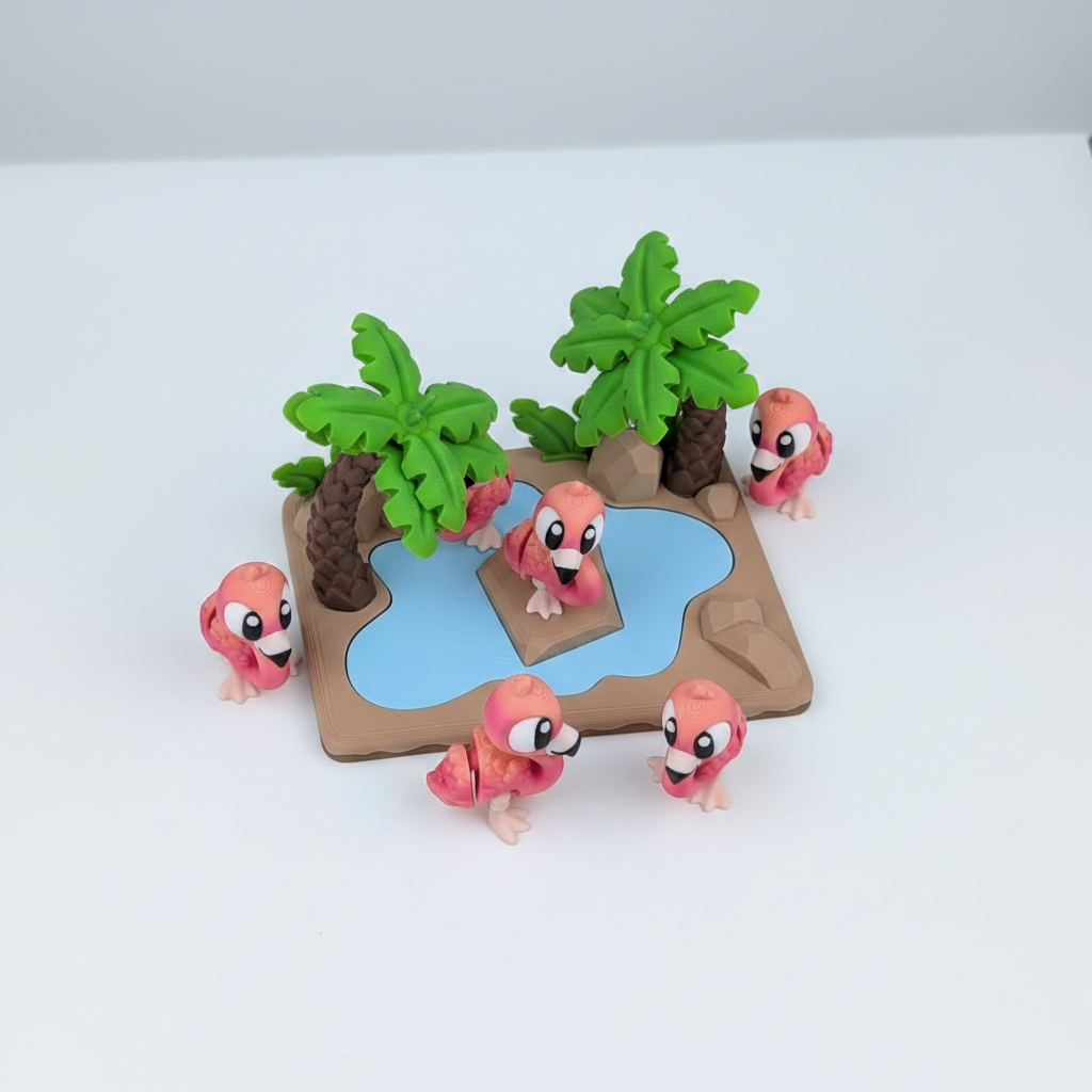 Flamenco Articulado Eco-Friendly Premium | Figura Coleccionable Biodegradable | Ziggys