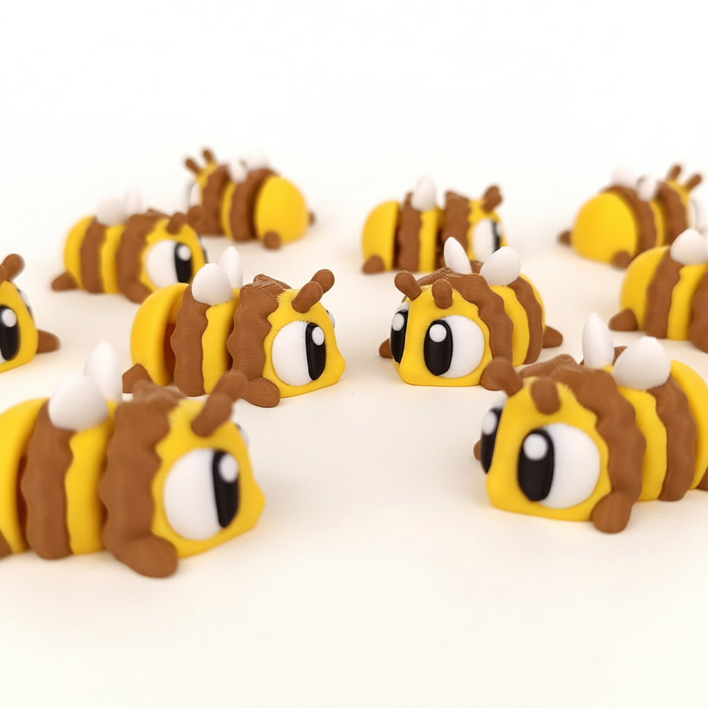 Abeja Articulada Eco-Friendly Premium Ziggys fondo blanco