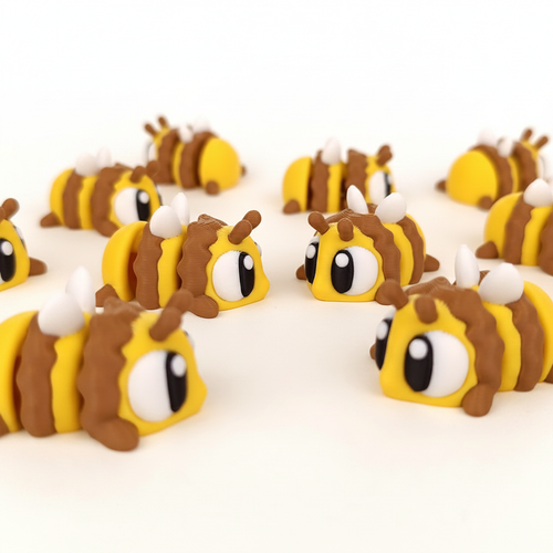 Abeja Articulada Eco-Friendly Premium Ziggys fondo blanco