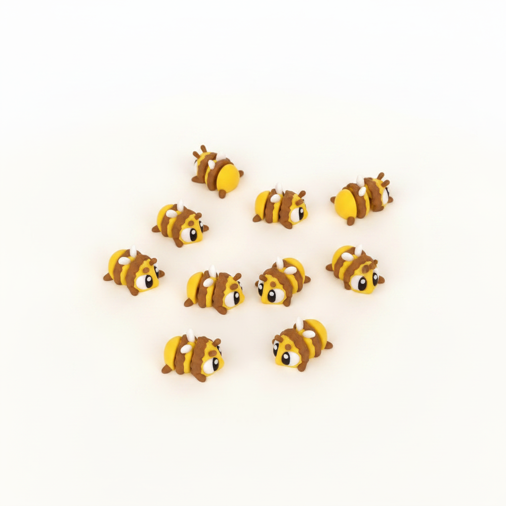 Abeja Articulada Eco-Friendly Premium | Figura Coleccionable Biodegradable | Ziggys