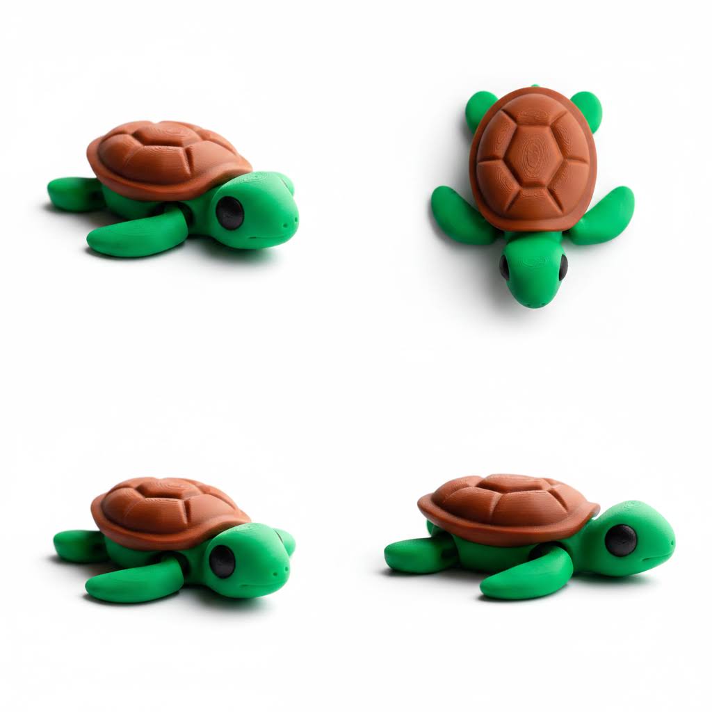 Tortuga Articulada Eco-Friendly | Figura Biodegradable Coleccionable | Ziggys
