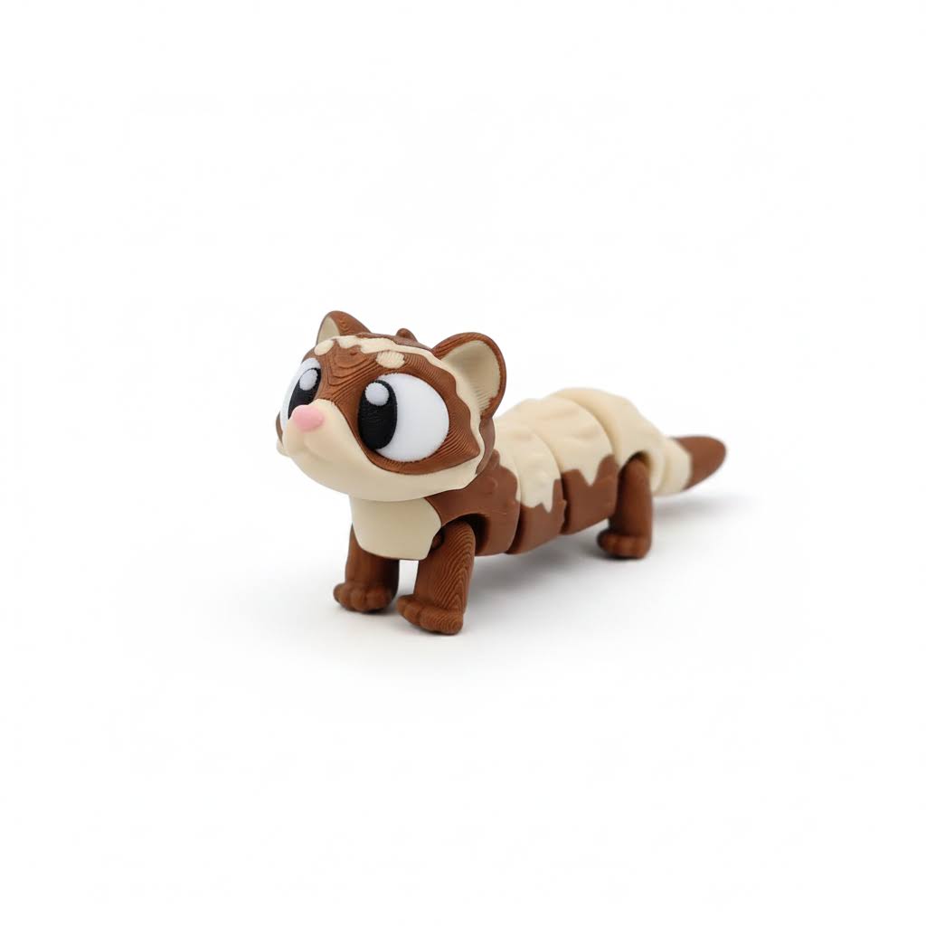 Hurón Articulado Eco-Friendly | Figura Biodegradable Coleccionable | Ziggys