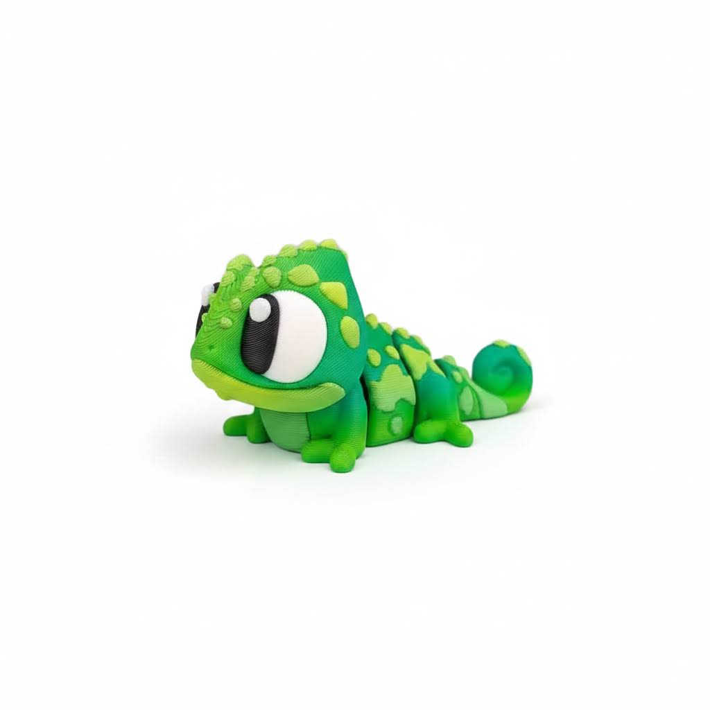 Camaleón Articulado Eco-Friendly Premium | Figura Coleccionable Biodegradable | Ziggys
